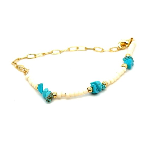 Pura Vida Beaded Turquoise Bracelet - Picture 1 of 4